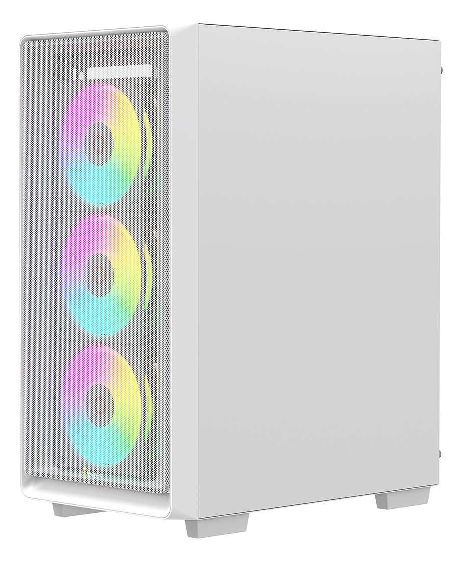 Корпус Ocypus Gamma C60 ARGB (Gamma-C60-WHG400XX-GL) [Midi Tower, 4 x 120 мм ARGB, белый]