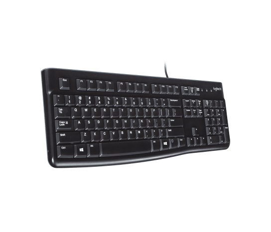 Клавиатура Logitech K120 (920-002508) [Мембранная, проводная, клавиш - 104, черная, Английская раскладка]
