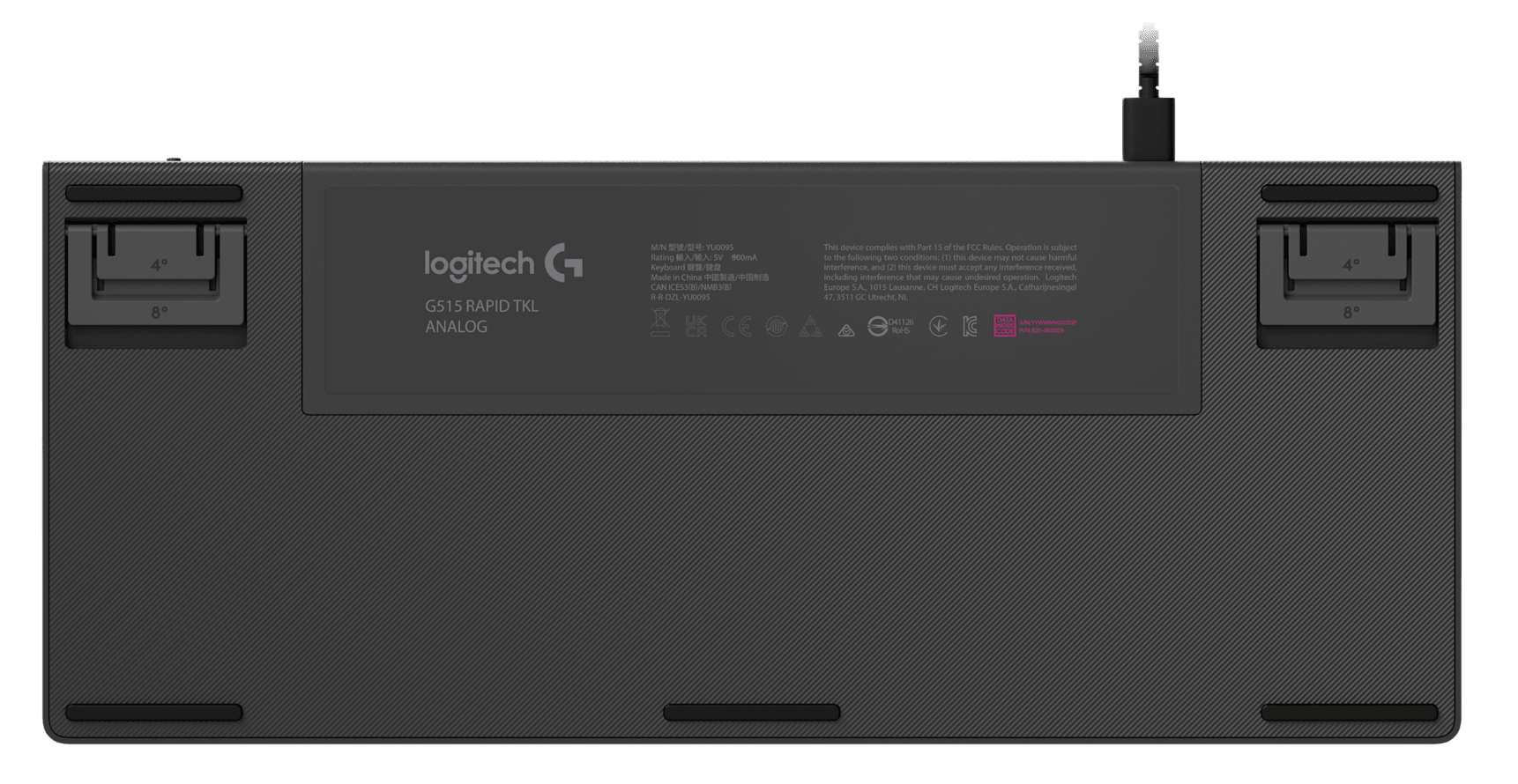 Клавиатура Logitech G515 RAPID TKL (920-013861) [Магнитная, проводная, клавиш - 87, подсветка, черная]