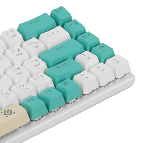 Клавиатура Defender Vexx Pro GK-084 (45084) [механическая, проводная, RGB подсветка, Outemu Red, белая]