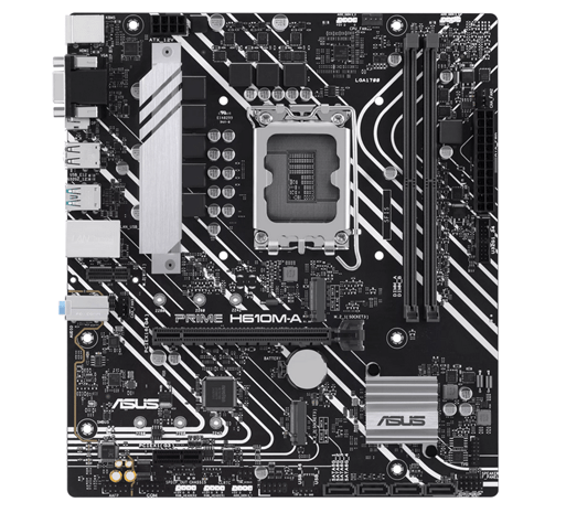Материнская плата ASUS PRIME H610M-A R2.0, LGA1700 H610 2xDDR5 4xSATA3 2xM.2 D-Sub HDMI DP mATX