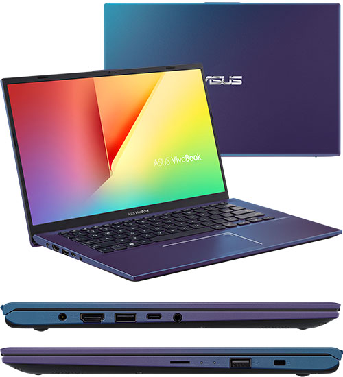 Ноутбук ASUS VivoBook X412DA-EB048T, 14" FHD/ AMD Ryzen 3-3200U/ 4GB/ 256GB SSD/ Windows 10 Home/ BLUE