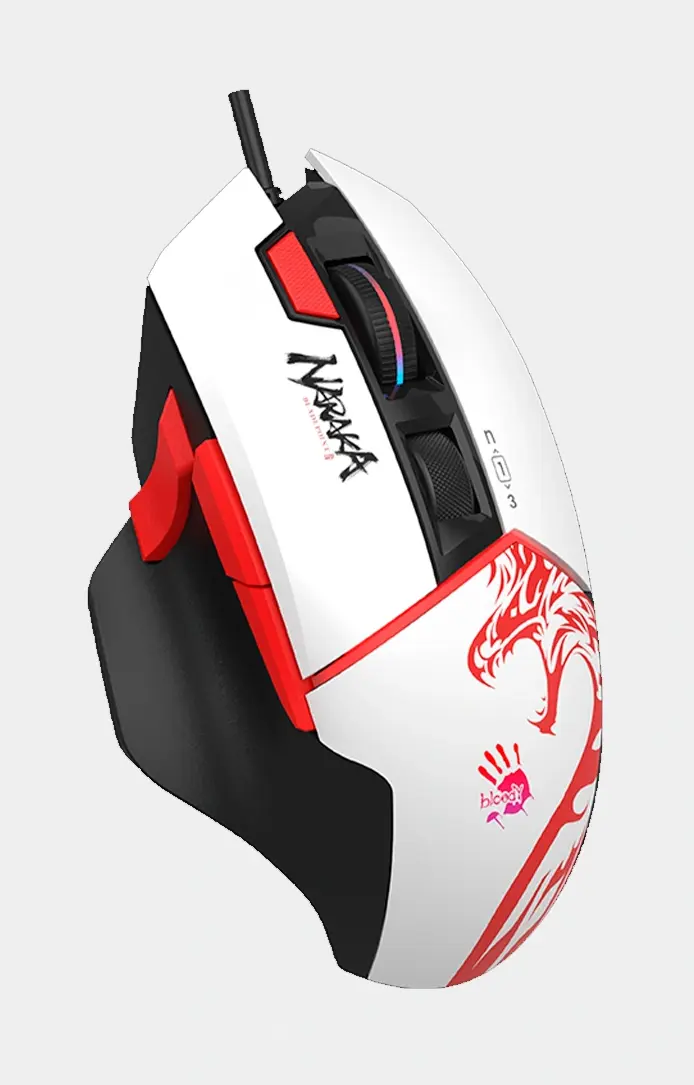 Мышь Bloody W95 Ultra (Naraka) [проводная, светодиодная, 20000 DPI, 2000 Гц подсветка, белая]