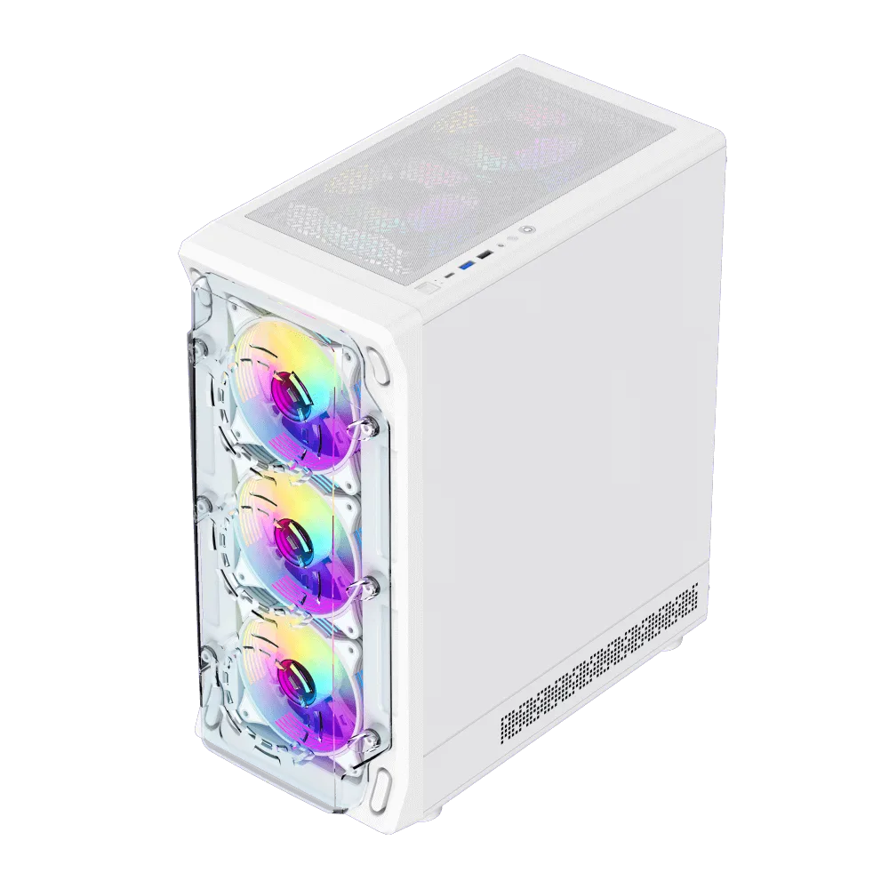 Корпус GameMax Starlight 2 AW White [Midi Tower, 6 x 120 мм ARGB, белый]