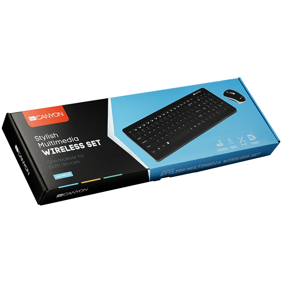 Клавиатура+мышь Canyon SET-W3 (CNS-HSETW3-RU) [мембранная, беспроводная, черная]