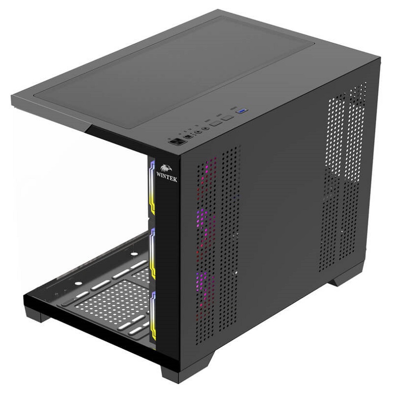 Корпус Wintek BASTION 925-B TG [Midi Tower, 4 × 120 мм ARGB, Черный]