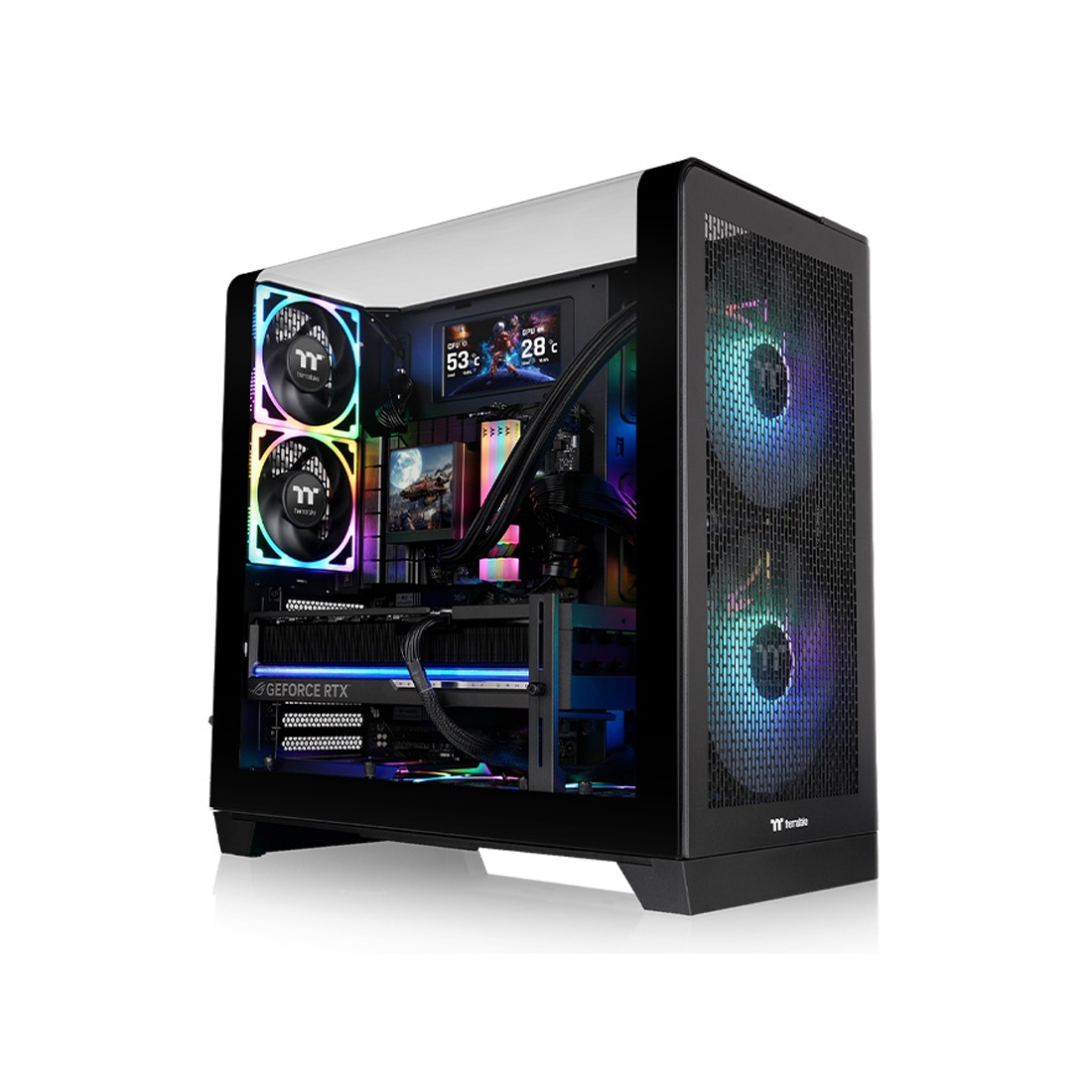 Корпус Thermaltake View 390 Air Black (CA-11F-00M1WN-00) [Midi Tower, 2 x 120 мм, черный]