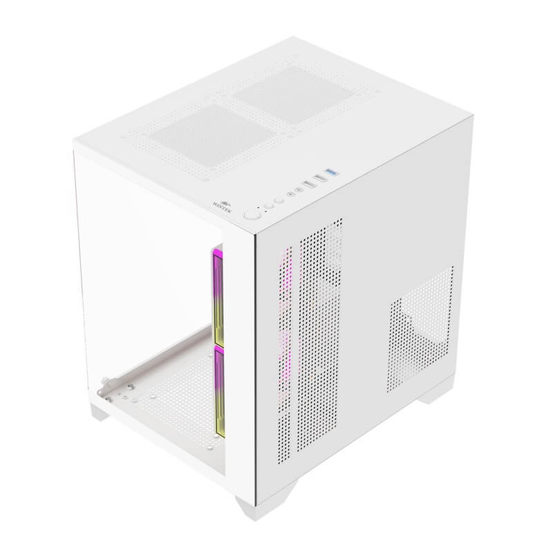 Корпус Wintek AQUABOX S05-W TG [Mini Tower, 5 x 120 мм ARGB, Белый]