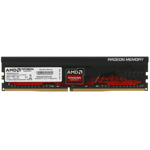 Модуль памяти AMD R9 Gamers Series, R9S48G3000U2S [8 ГБ DDR 4, 3000 МГц, 1.35 В]