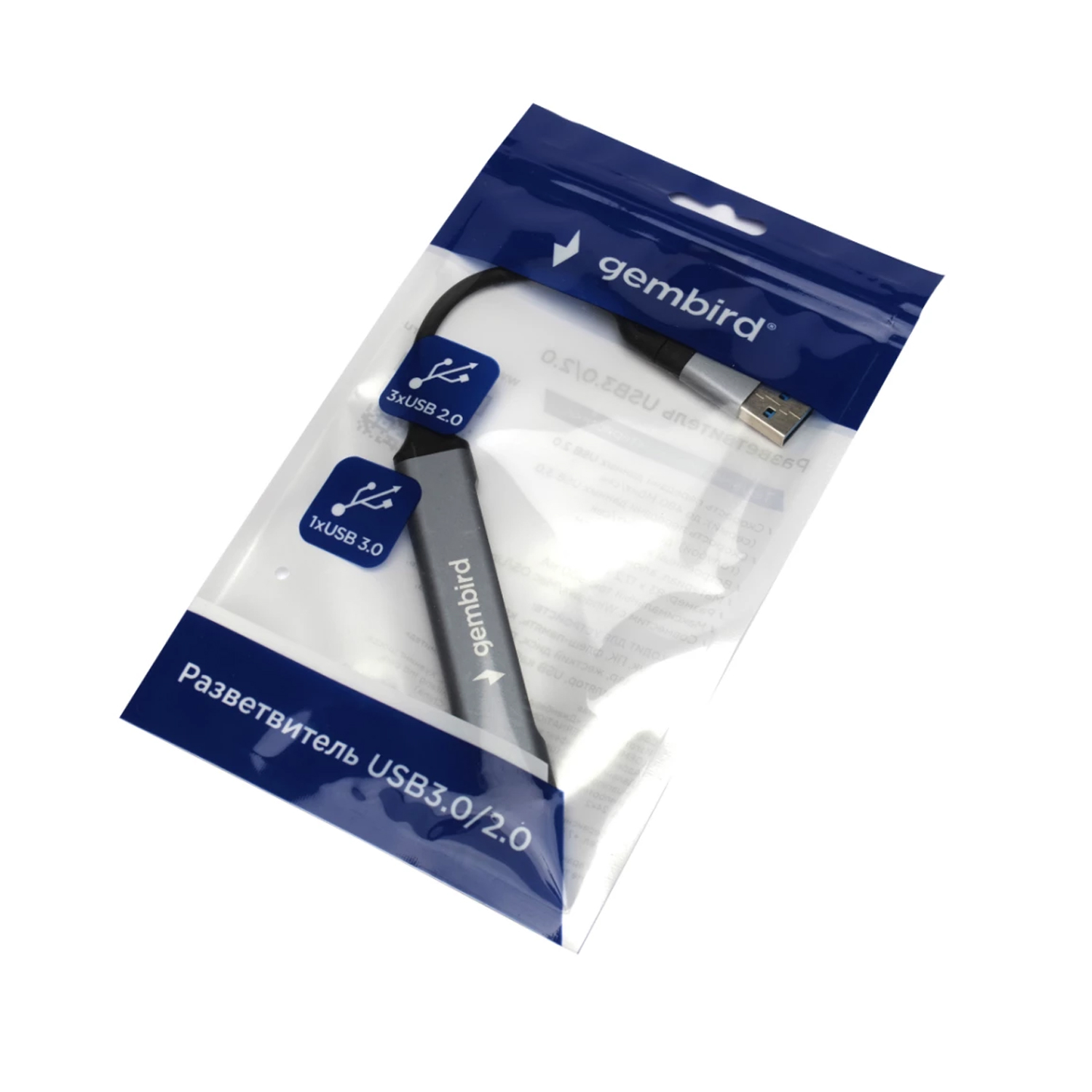 Концентратор USB Gembird  UHB-C204 Hub 3 port, USB 2.0, black