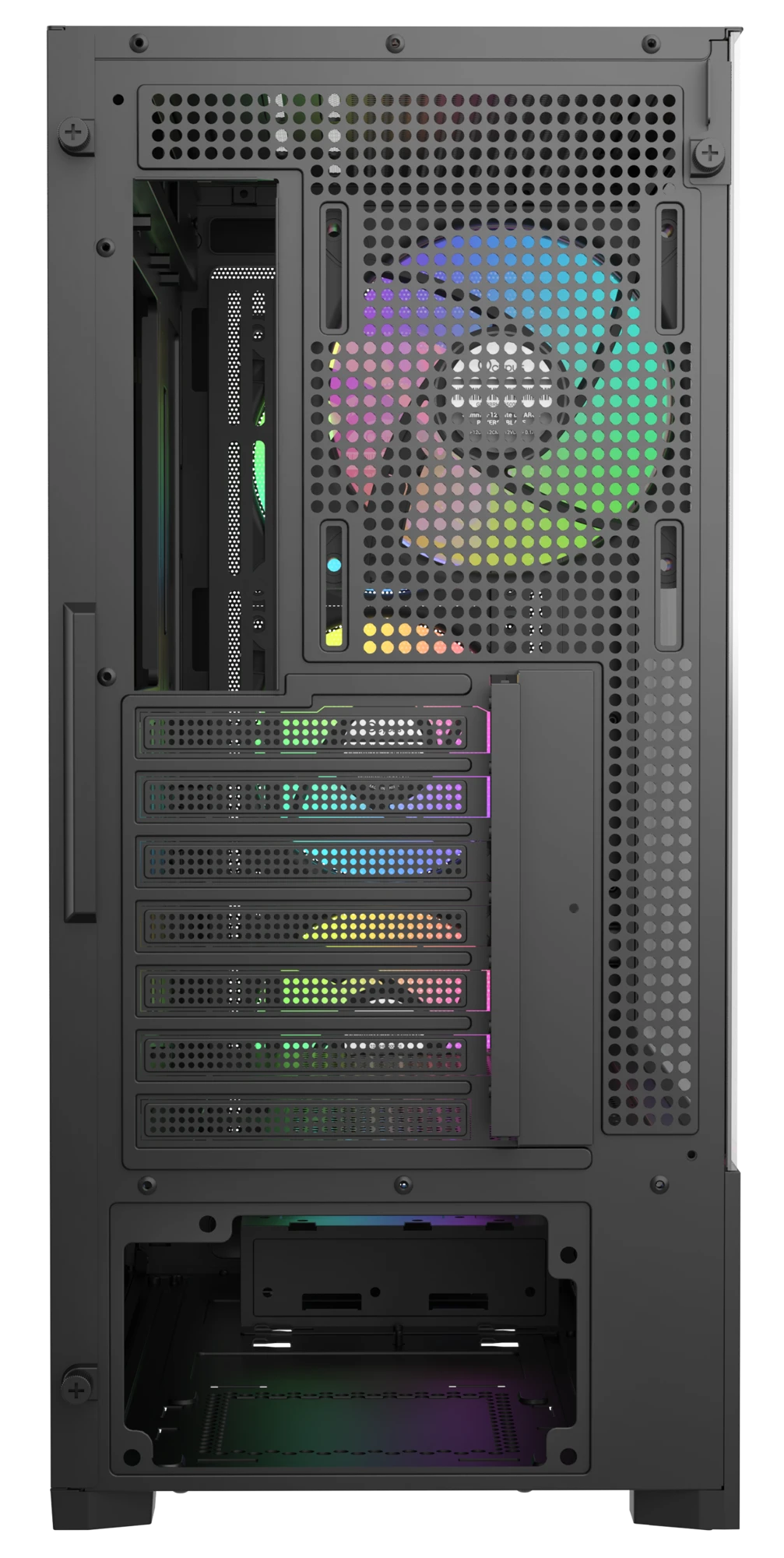 Корпус Ocypus Delta C70 (Delta-C70-BKG400XX-GL) [Midi Tower, 4 x 120 мм ARGB, черный]