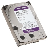 Жесткий диск Western Digital Purple (WD63PURU-64) [6 ТБ, 3.5", SATA III, 5400 об./мин, кэш - 256 МБ, для систем видеонаблюдения]