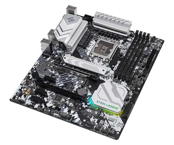 Материнская плата ASRock H670 STEEL LEGEND [LGA 1700, Intel H670, 4xDDR 4, 3xM.2, 2xPCI-E x16, Standard-ATX]