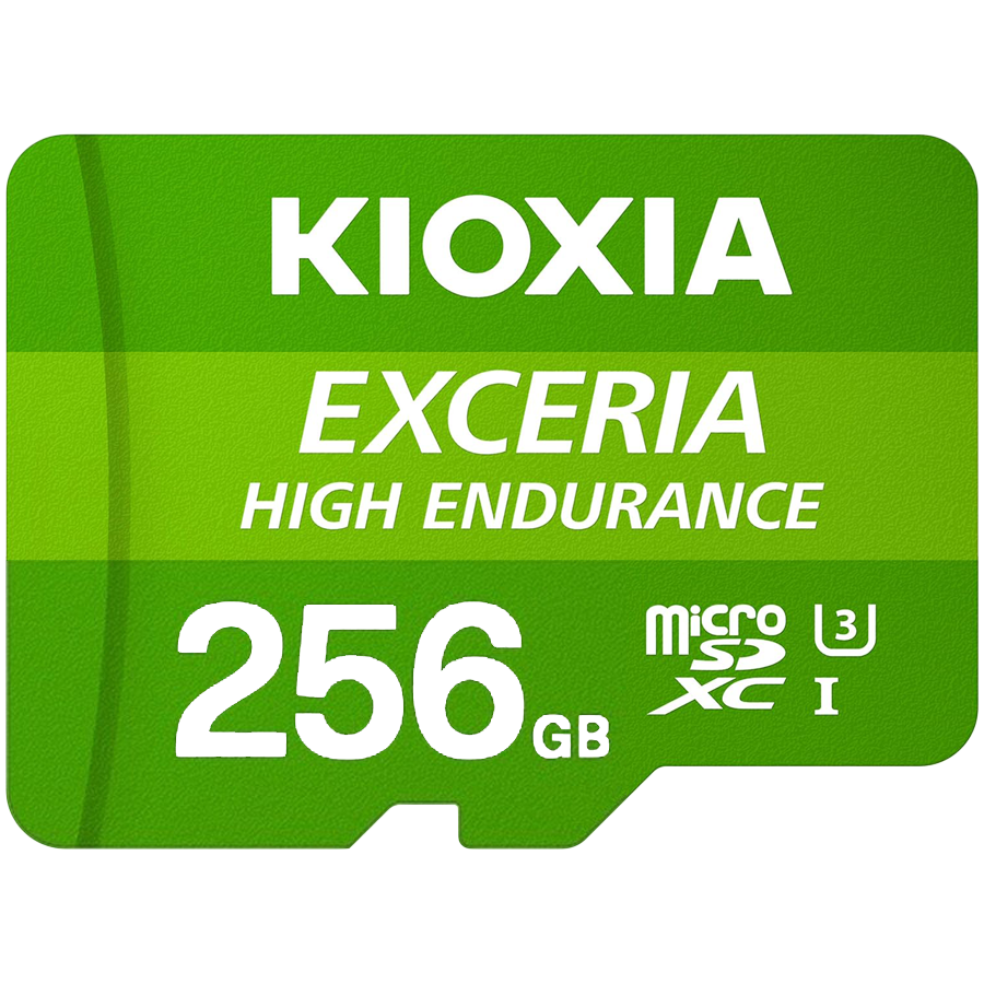 Карта памяти microSD KIOXIA Exceria High Endurance (M303E) 256GB UHS I U3 с адаптером (LMHE1G256GG2)