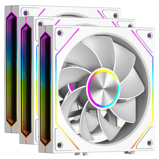 Комплект вентиляторов для корпуса PCCooler F3 X120R ARGB WH 3IN1 [120 мм, 1800 об/мин, 54 CFM, 28 dB, PWM]