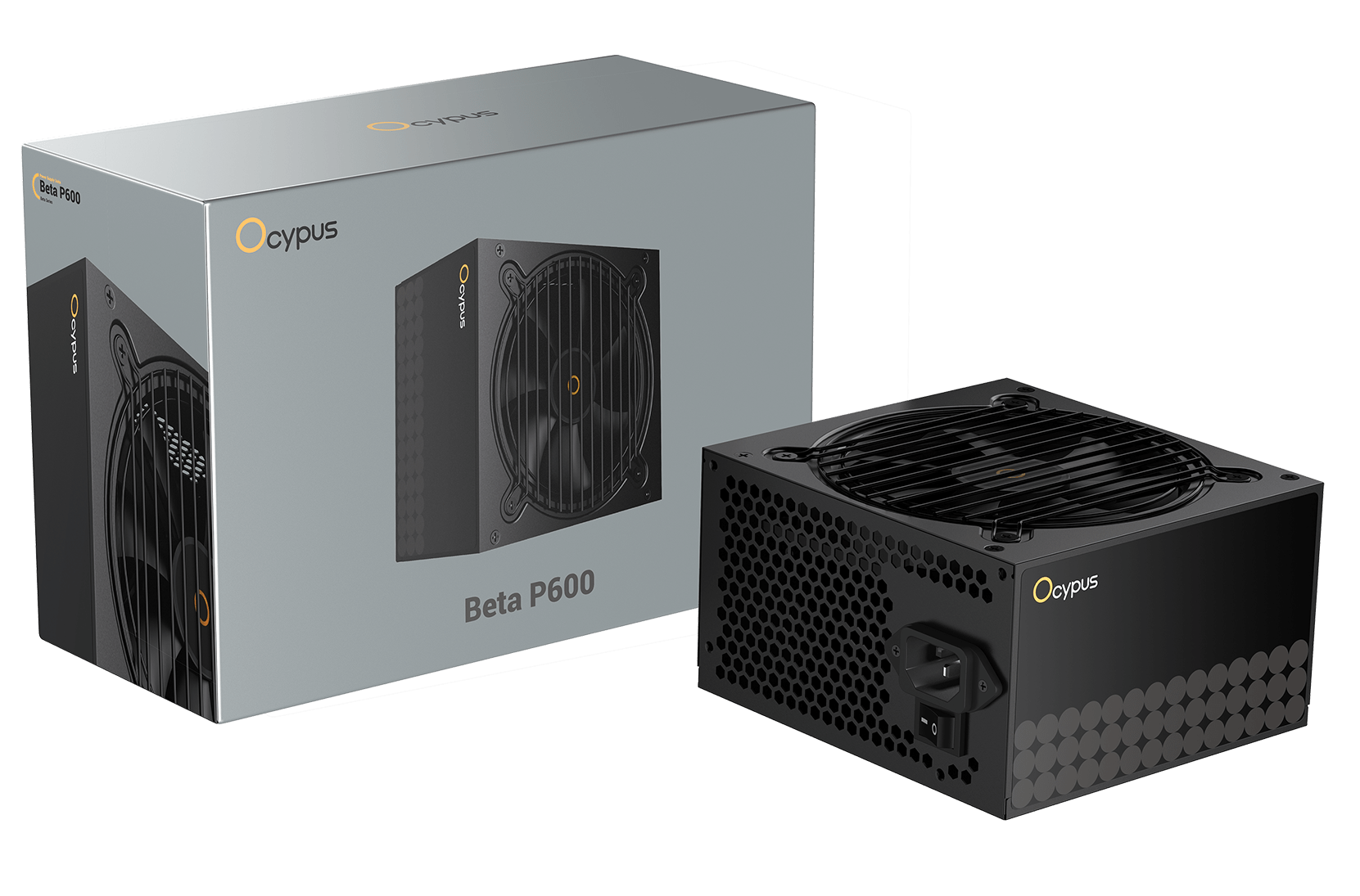 Блок питания Ocypus Beta P600 (Beta-P600-N1HDBK024X-EU) [600 Вт, 80 PLUS нет, 3x SATA, 2 x 6+2 pin PCIe, 2x 4+4 pin CPU, ATX]