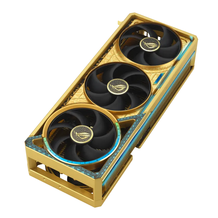 Видеокарта Asus Astral GeForce RTX 5080 Dhahab CORE OC Edition (ROG-ASTRAL-RTX5080-O16G-DHAHAB-CORE) [16 ГБ, GDDR7, 256 бит, HDMI, DisplayPort (3 шт)]