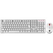 Клавиатура+мышь Defender Milan (C-992 RU) [мембранная, беспроводная, белая]