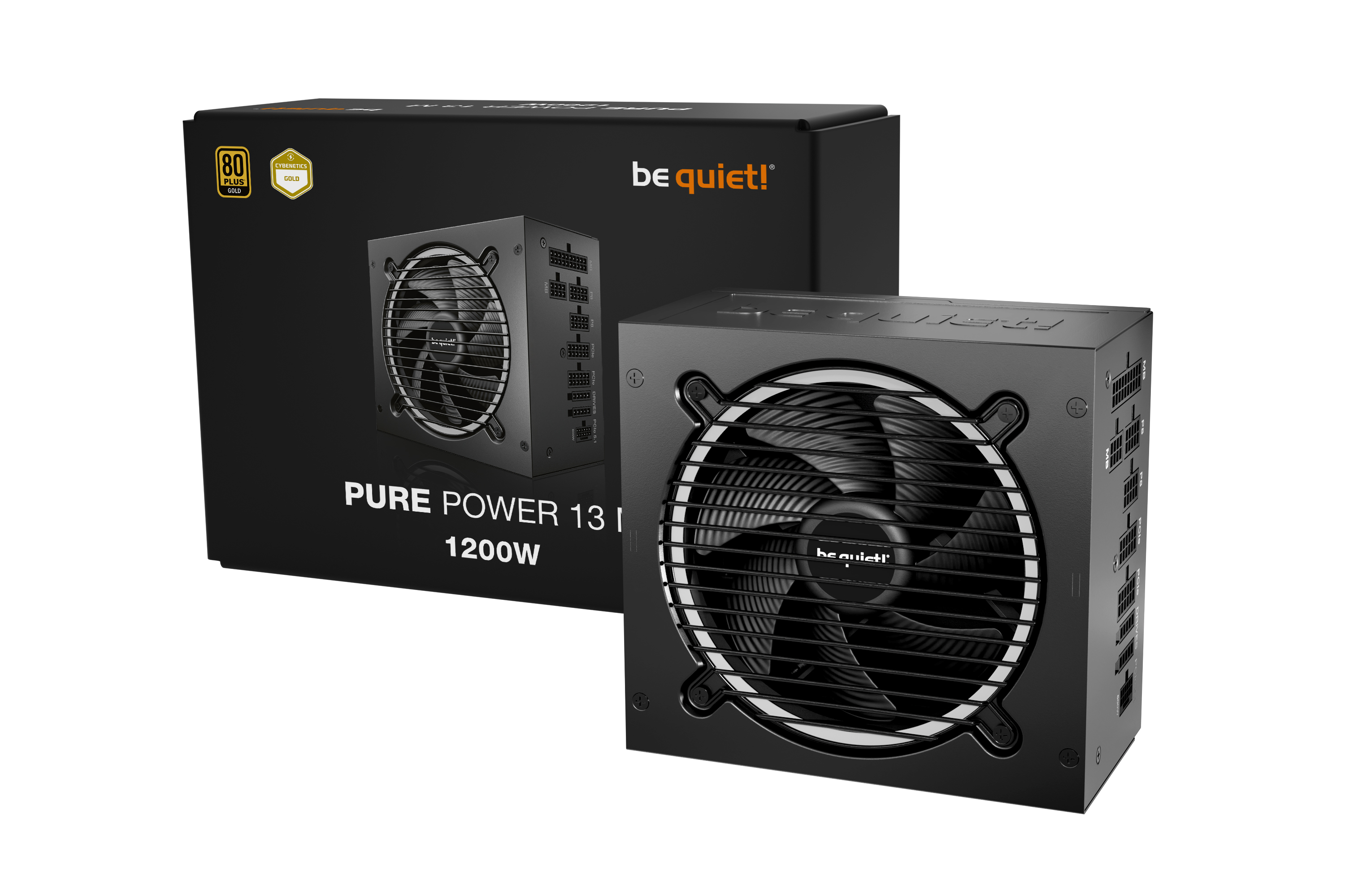 Блок питания Be quiet! PURE POWER 13 M 1200W (BP029EU) [1200 Вт, 80 PLUS Gold, 6x SATA, 1 x 16 pin (12VHPWR), 4 x 6+2 pin PCIe, 1x 4+4 pin, 1x 8 pin CPU, EPS12V, ATX]