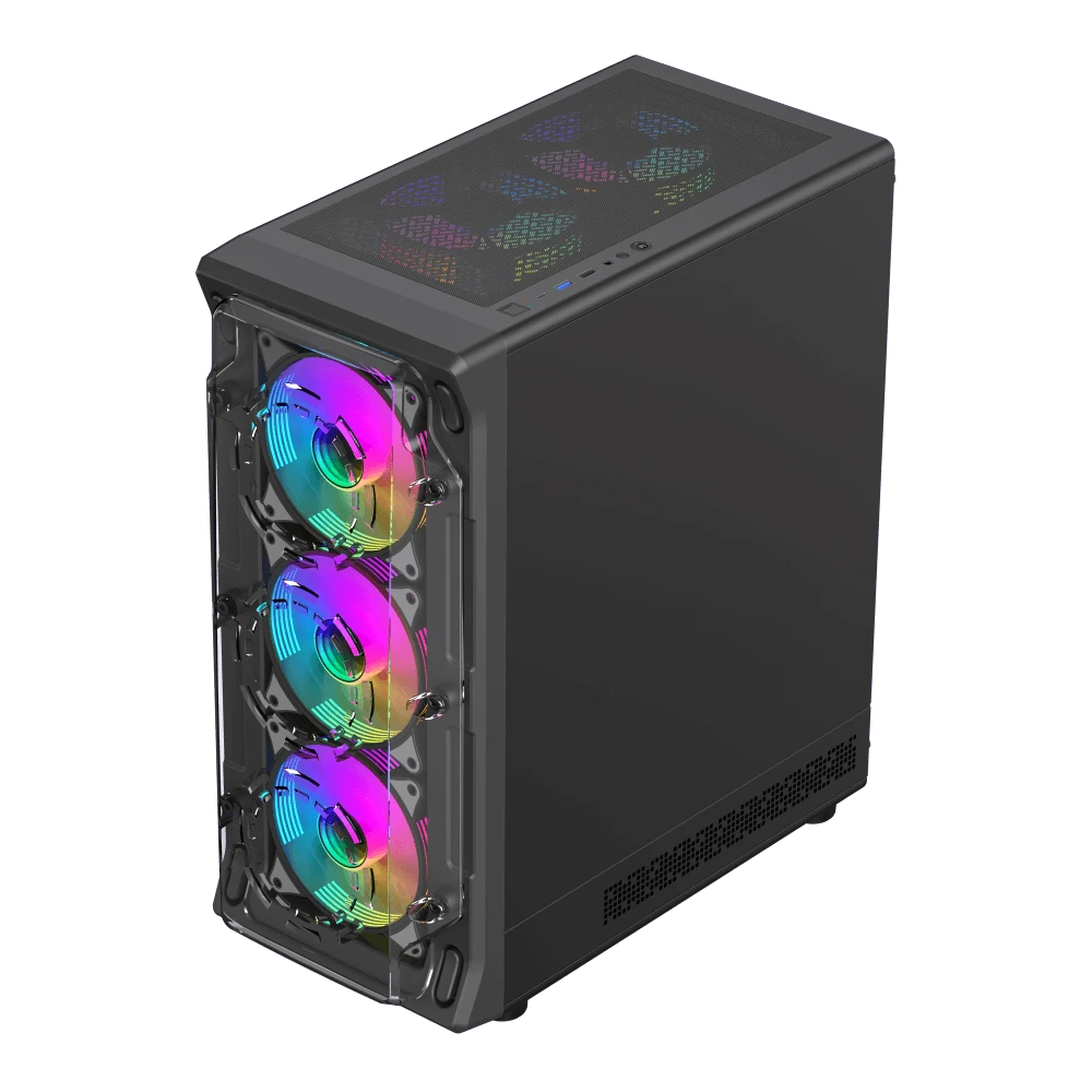 Корпус GameMax Starlight 2 AB Black [Midi Tower, 4 x 120 мм ARGB, черный]