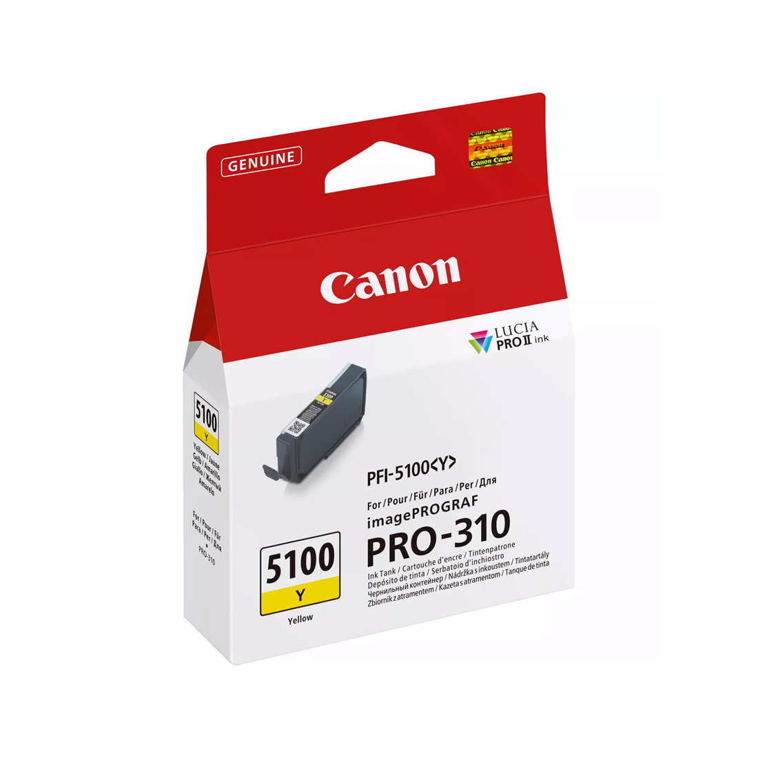 Чернильный картридж Canon PFI-5100 Yellow (6955C001AA), оригинальный, желтый