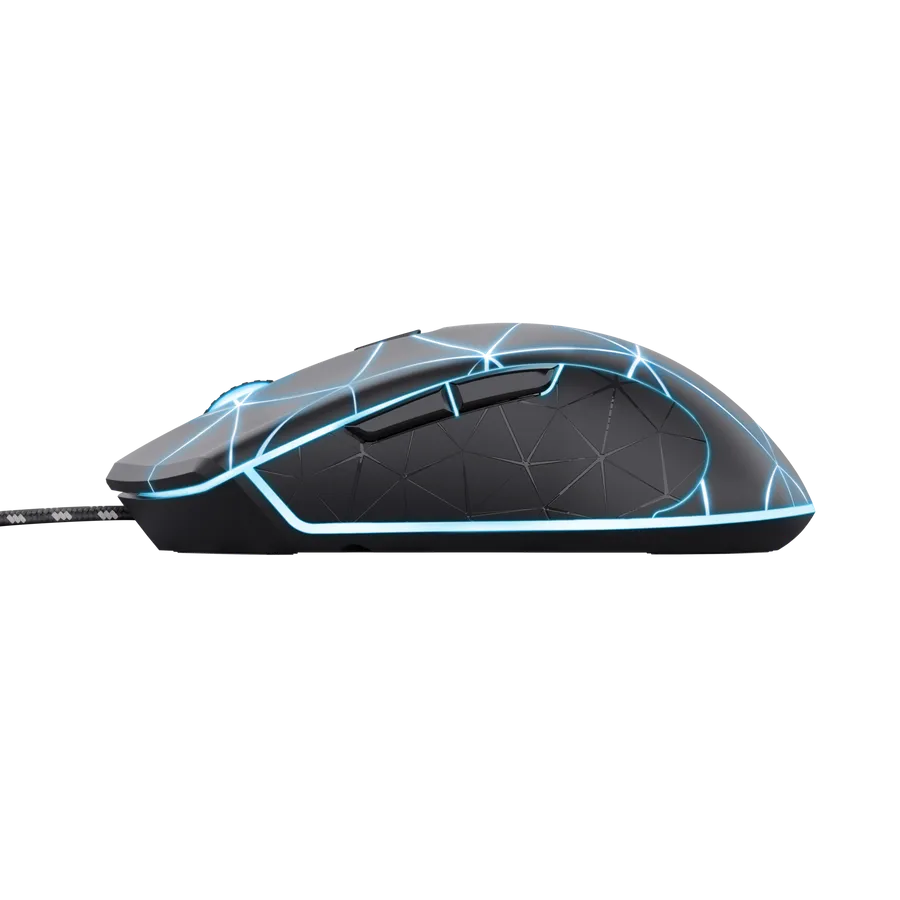 Мышь Trust GXT 133 LOCX (22988) [проводная, светодиодная, 4000 DPI, 500 Гц, подсветка, черная]