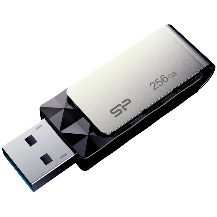 USB Флеш Silicon Power Blaze - B30 256ГБ (SP256GBUF3B30V1K) USB 3.2 Gen 1, Черный
