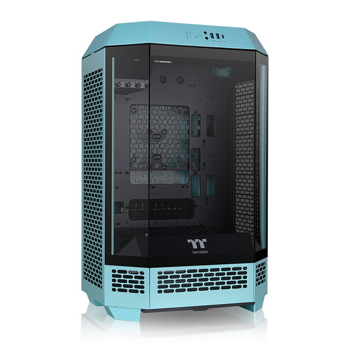 Корпус Thermaltake The Tower 300 Turquoise (CA-1Y4-00SBWN-00) [Mini Tower, 2x 140 мм, голубой]