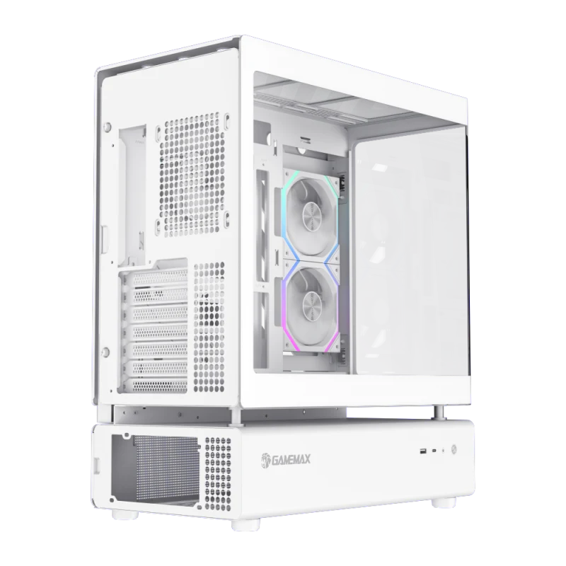 Корпус GameMax N80 WH White (12118000002) [Midi Tower, 6 x 120мм ARGB, белый]
