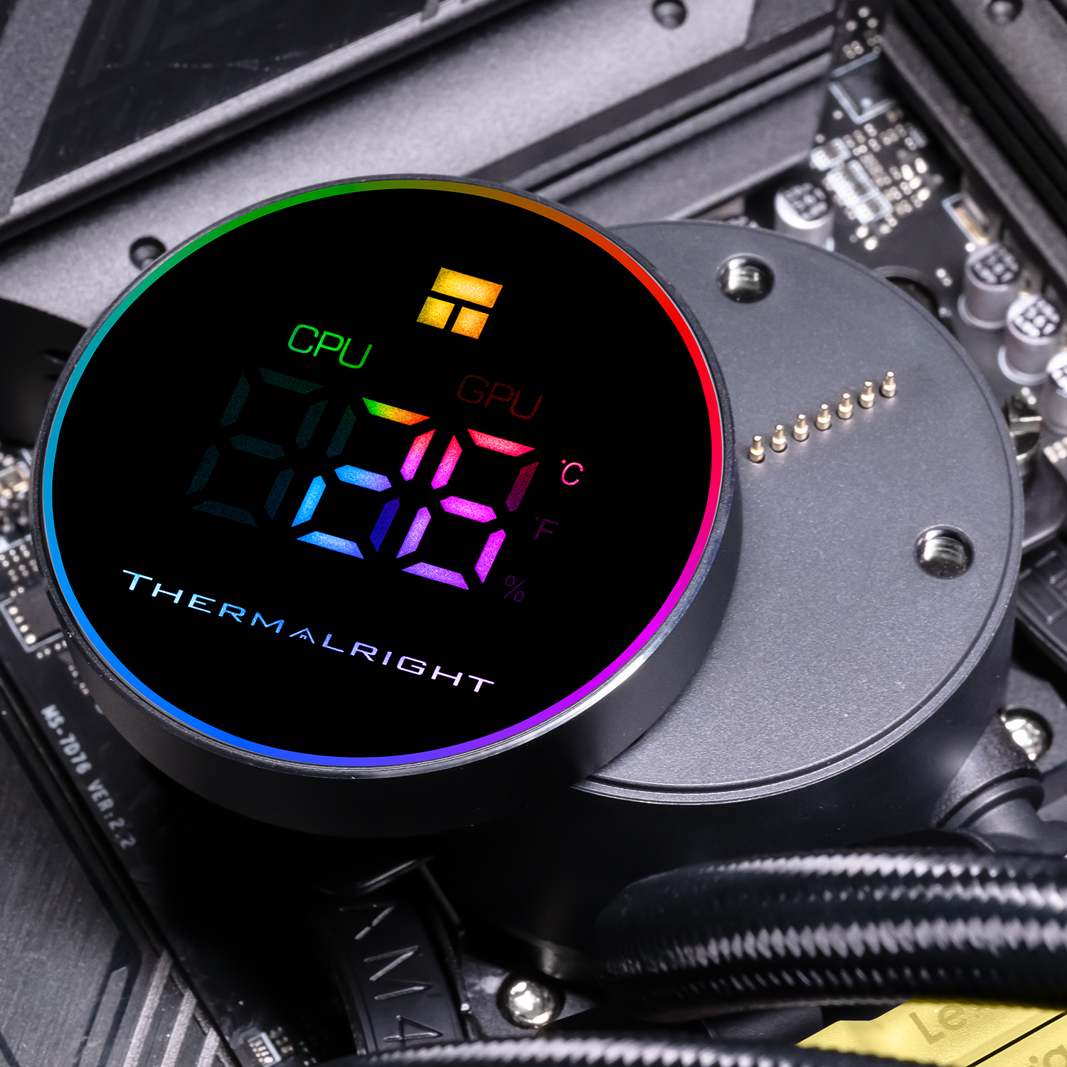 Система охлаждения Thermalright Frozen Magic 360 Digital ARGB BLACK V2 (TL-M12Q) [120 мм, 2000 об/мин, 28.2 дБА, 4 pin]