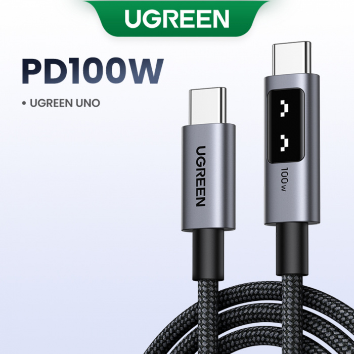 Кабель UGREEN L509  Uno USB-C/USB-C PD Fast Charging Cable 5A Max 2m, 35512