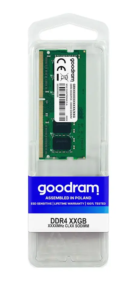 Оперативная память для ноутбука GoodRam DRAM DDR4 SODIMM 3200MHz (GR3200S464L22/16G) [16 ГБ, DDR 4, 3200 МГц, 1.2 В]