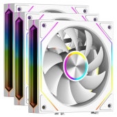 Комплект вентиляторов для корпуса PCCooler F3 X120 ARGB WH 3IN1 [120 мм, 1800 об/мин, 54 CFM, 28 dB, PWM]