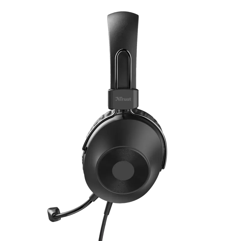 Наушники-гарнитура проводная Trust Ozo USB черный