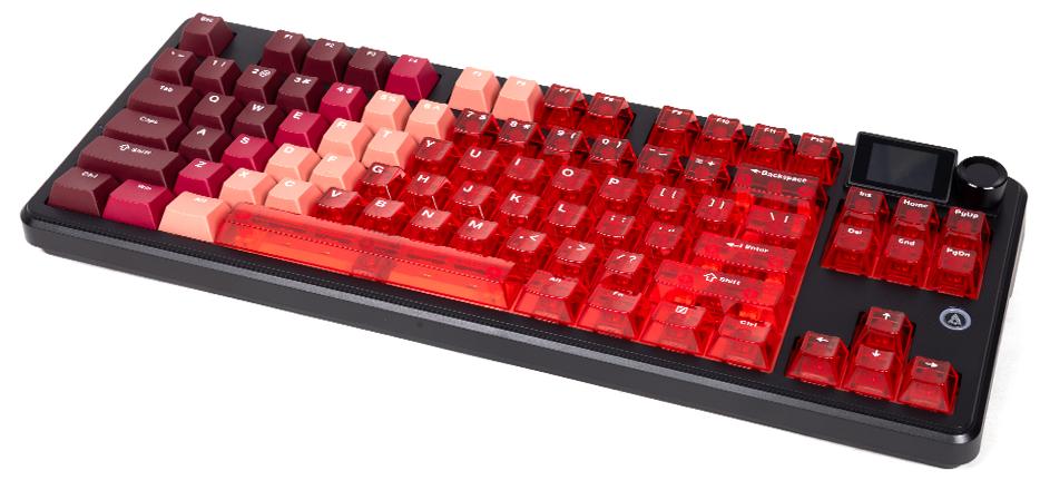 Клавиатура Ajazz MK87 [механическая, проводная + беспроводная, RGB подсветка, Pitaya switch, красная]