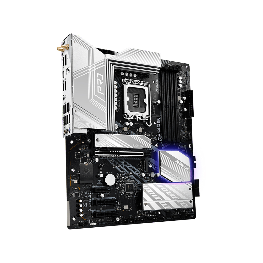 Материнская плата ASRock Z890 PRO RS WIFI [LGA 1851, Intel Z890, 4xDDR 5, 4xM.2, 1xPCI-E x16, Standard-ATX]
