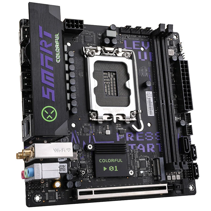 Материнская плата Colorful H610I SMART WIFI V20 [LGA 1700, Intel H610, 2xDDR 4, 1xM.2, 1xPCI-E x16, Mini-ITX]