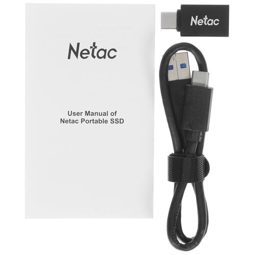 Внешний SSD-накопитель Netac Z7S (NT01Z7S-120G-32BK) [120 ГБ, USB 3.2 Gen 2 Type C, 550/480 МБ/с]