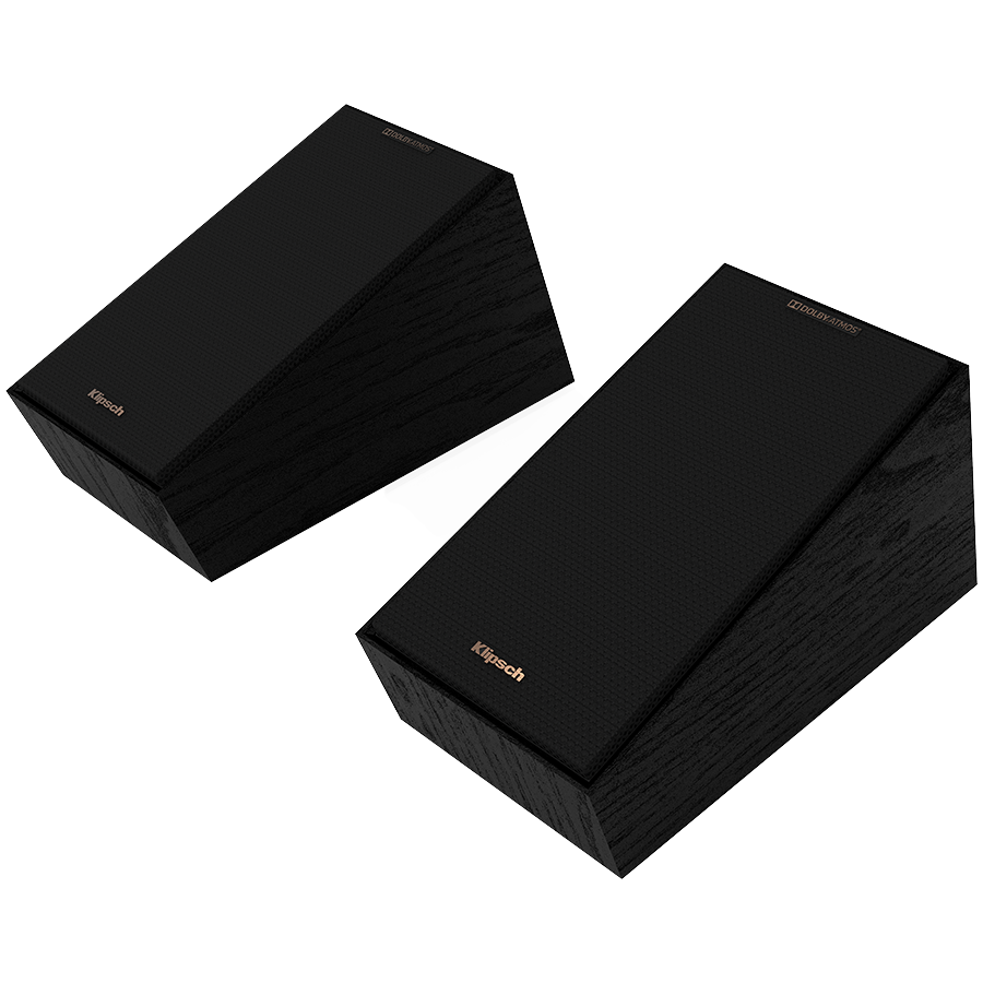 Акустические колонки Klipsch Reference R-40SA с поддержкой Dolby Atmos для объемного звучания, чёрные, пара