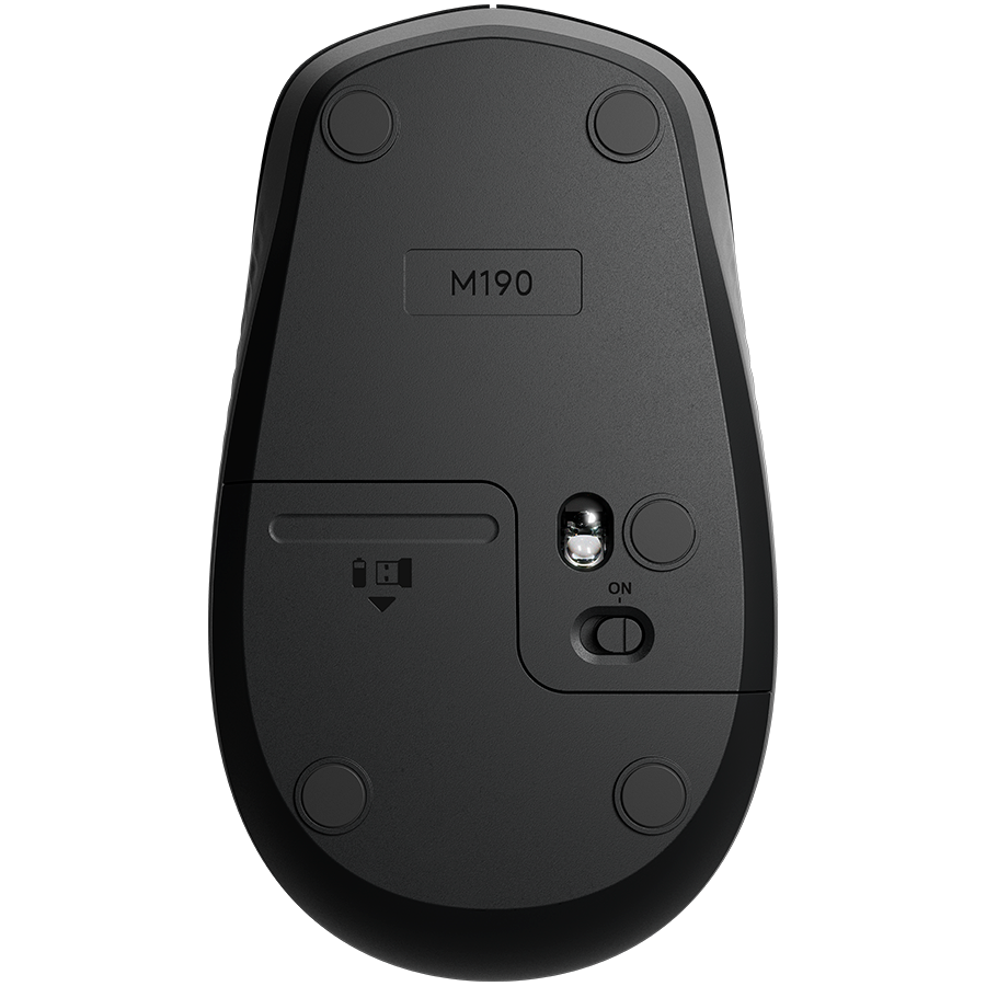 Мышь Logitech M190 (910-005905) [беспроводная, светодиодная, 1000 DPI, черная]