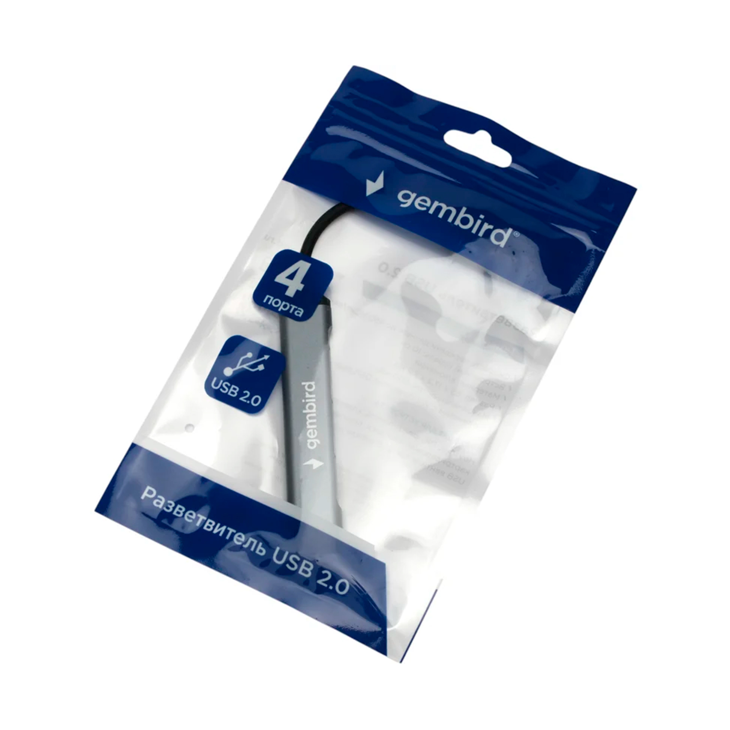 Концентратор USB Gembird  UHB-C203 Hub 4 port, USB 2.0, black