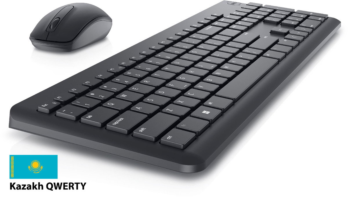 Комплект Клавиатура + Мышь Dell KM3322W (580-AKGO) [Мембранная, беспроводная, черная]