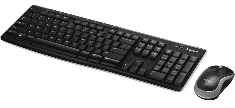 Клавиатура Logitech MK270 (920-004518) [Мембранная, беспроводная, клавиш - 112, черная]