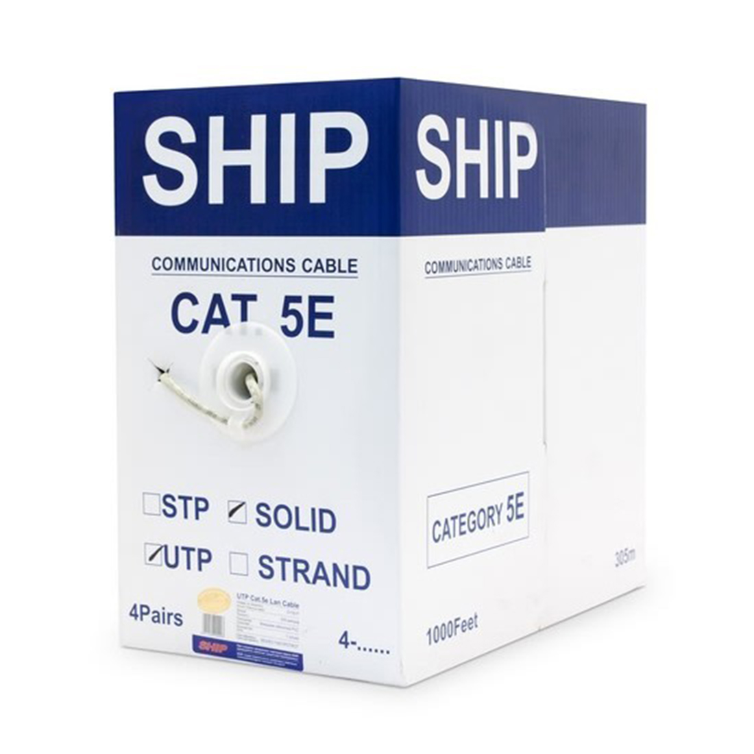 Кабель сетевой SHIP D135-VS Cat.5e UTP PVC, 305 метров (бухта) - купить в интернет-магазине Forcecom.kz Кабель сетевой SHIP D135-VS Cat.5e UTP PVC, 305 метров (бухта)