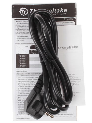 Блок питания Thermaltake Litepower 550W, LTP-0550P-2 [550 Вт, 80 PLUS нет, 5x SATA, 2x 6+2 pin PCIe, 1x 4+4 pin CPU]