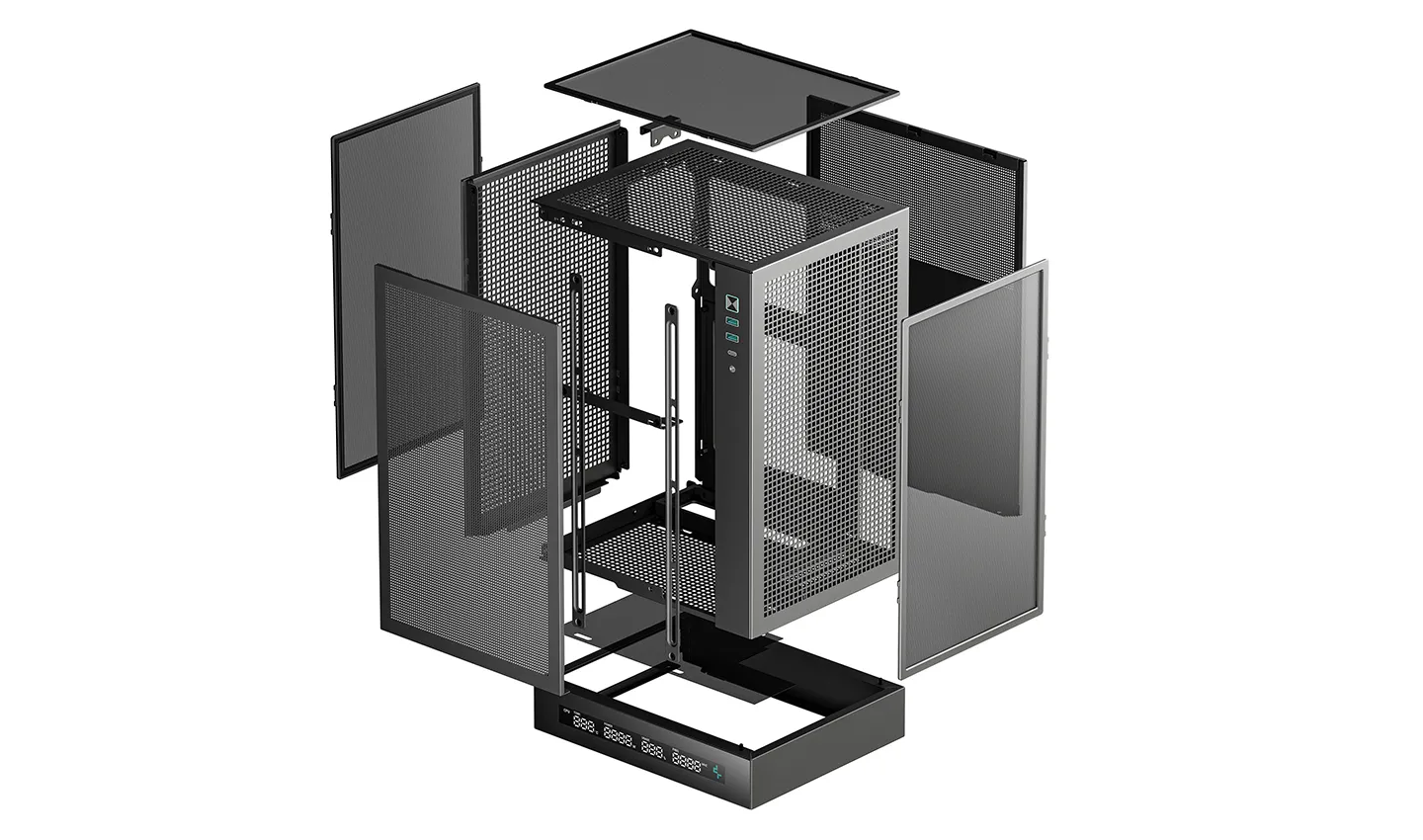 Корпус DeepCool CH170 DIGITAL [Mini Tower, Без вентиляторов, черный]