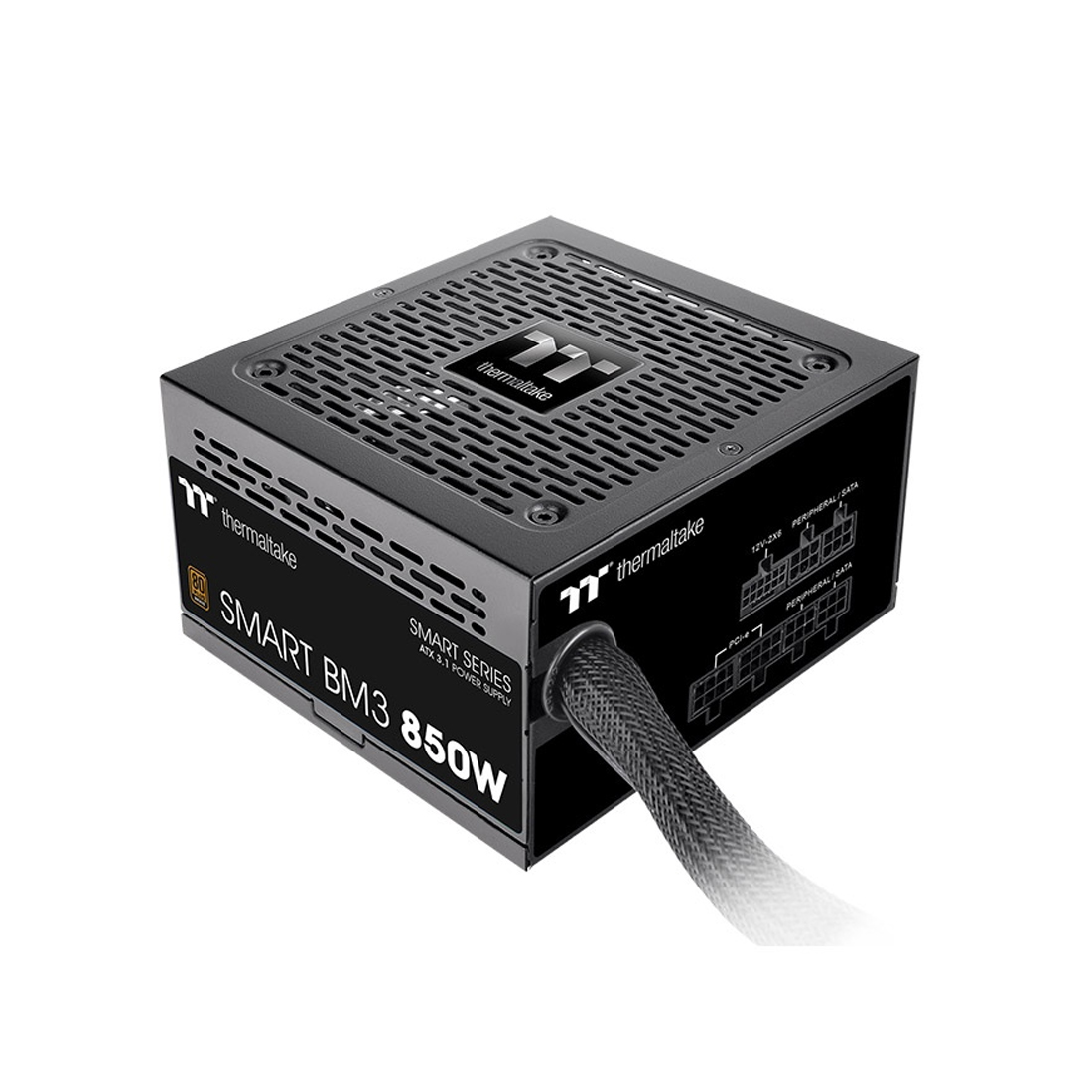Блок питания Thermaltake Smart BM3 850W (PS-SPD-0850MNFABE-3) [850 Вт, 80 PLUS Bronze, 6x SATA, 1 x 16 pin (12VHPWR), 4 x 6+2 pin PCIe, 2x 4+4 pin CPU, EPS12V, ATX]