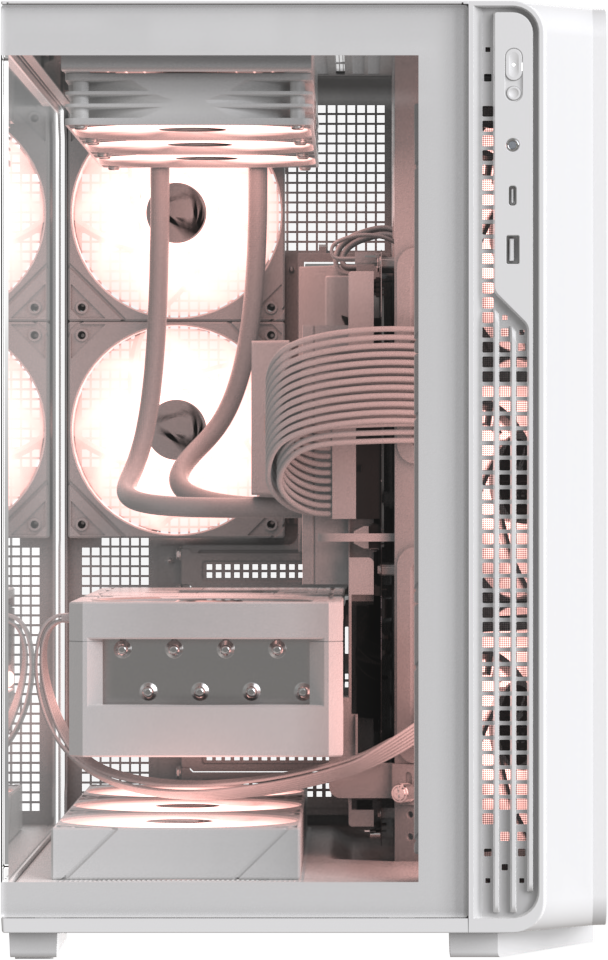 Корпус Formula V Crystal Z7 PA [Midi Tower, 5 x 120мм ARGB, белый]