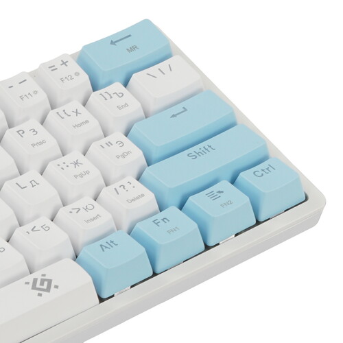 Клавиатура Defender Amox GK-585 (45585) [механическая, проводная, RGB подсветка, Outemu Brown, белая]