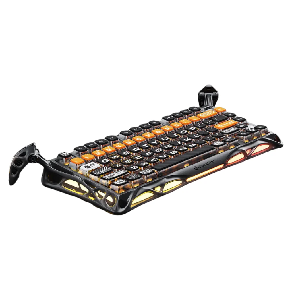 Клавиатура Gravastar Mercury K1 Pro CyberFlare [Механическая, беспроводная, клавиш - 79, подсветка, черная]